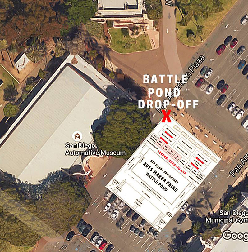 battle pond drop off parking spot